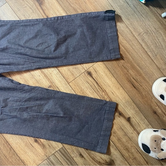 Anthropologie Sitwell grey wide-leg cut cropped mid rise pants - Picture 5 of 12